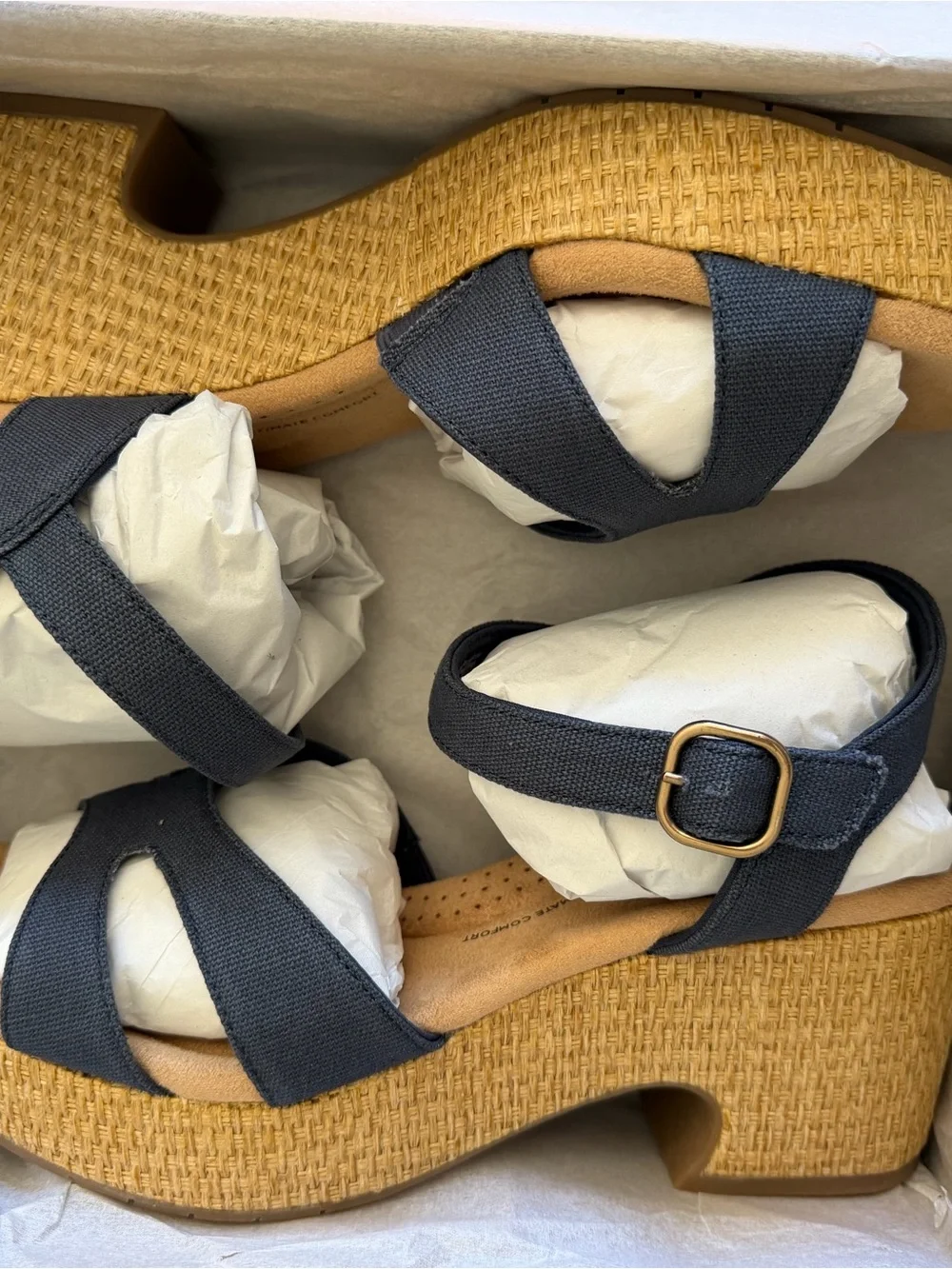 Clarks Collection Wedges -Nerisa Twist (Navy Denim)
